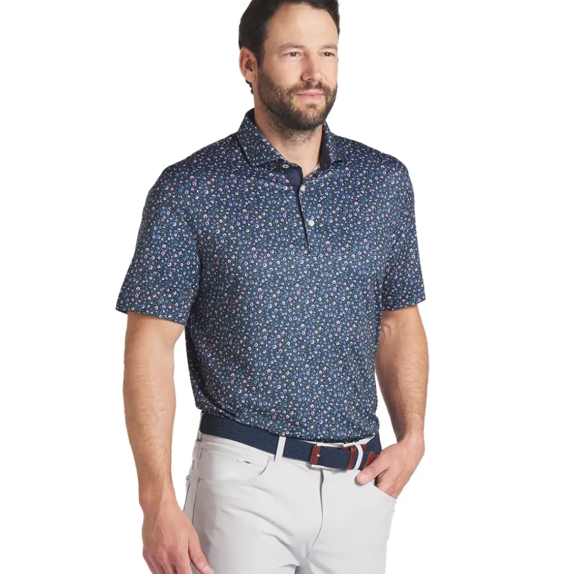 PUMA Men's MATTR Soto Print Golf Polo Shirt