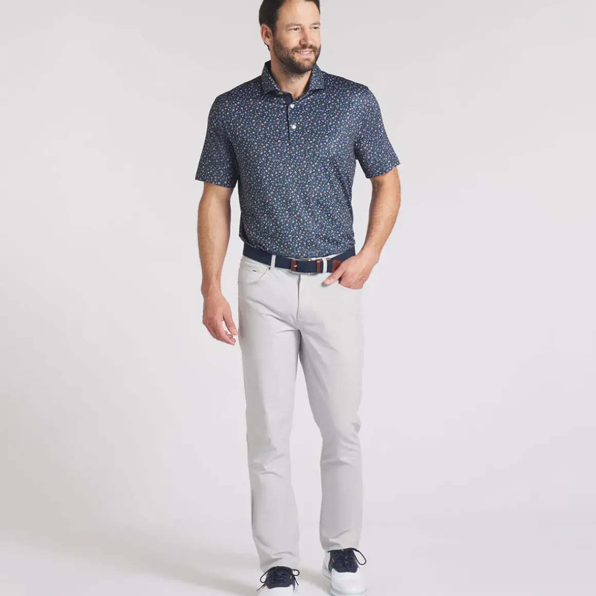 PUMA Men's MATTR Soto Print Golf Polo Shirt