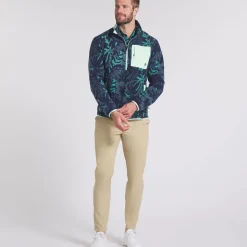 PUMA Men's Palm Tree Crew Fleece Pocket Half Zip Golf Mid Layer