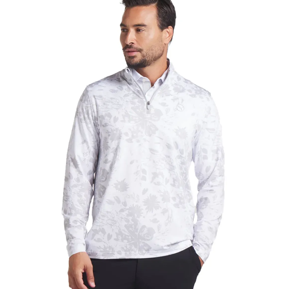 PUMA Men's Pure 2.0 Rose Quarter Zip Golf Mid Layer