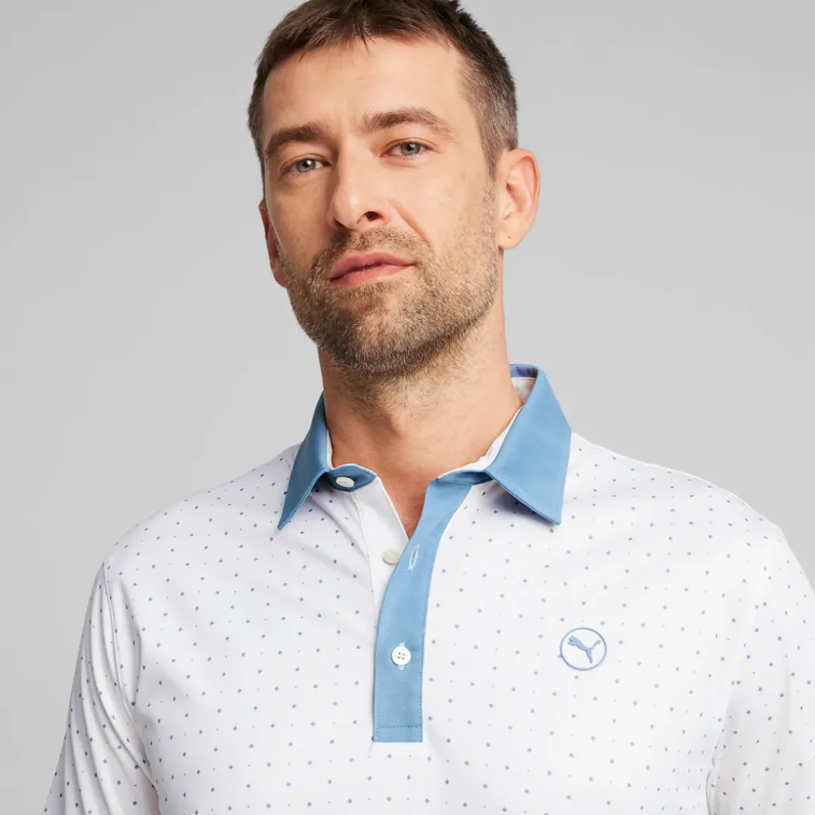 PUMA Men's Pure Geo Golf Polo Shirt