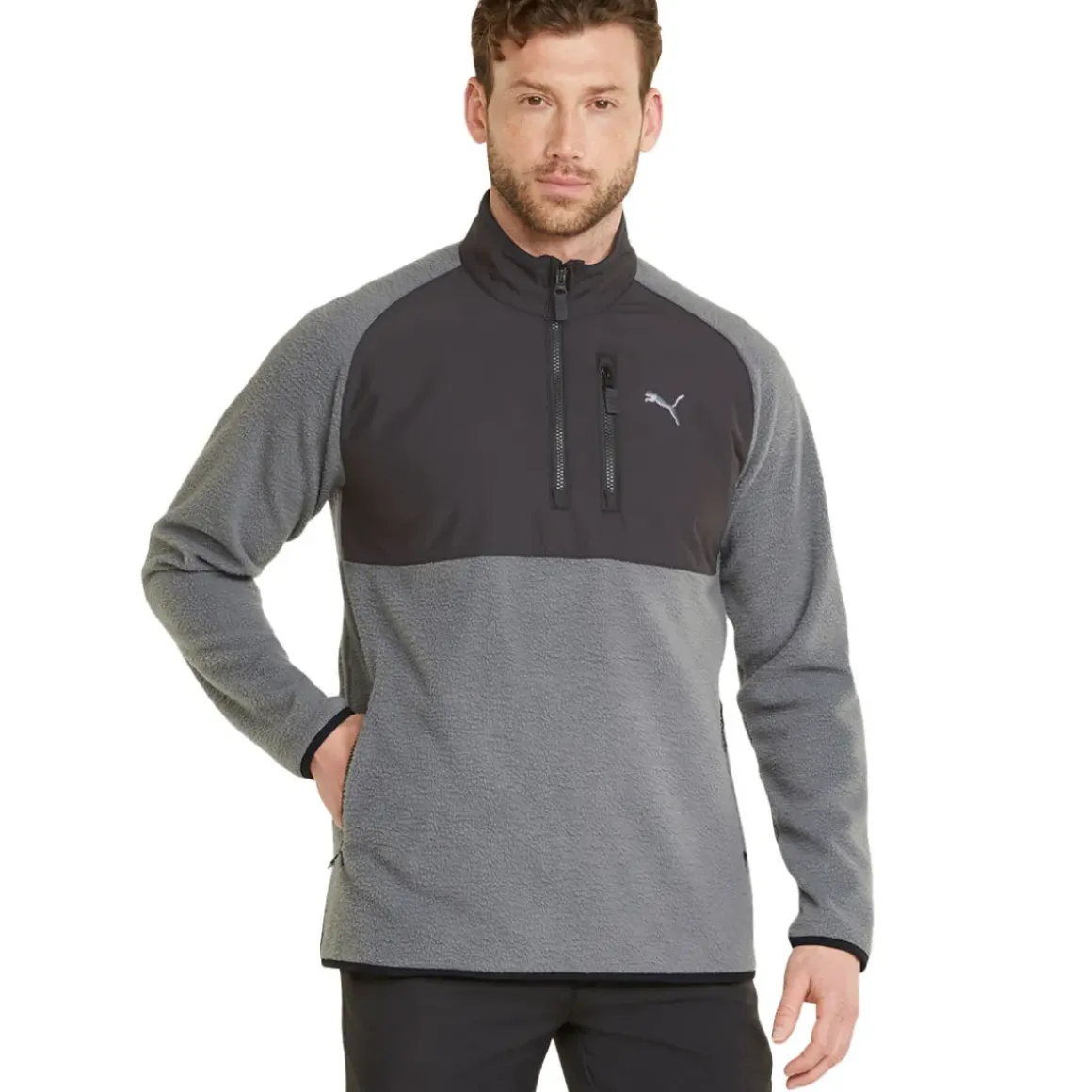 PUMA Men's Sherpa Half Zip Golf Midlayer