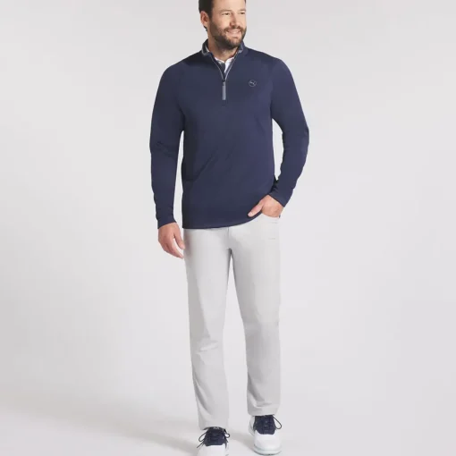 PUMA Men's Waffle Fleece Quarter Zip Golf Mid Layer