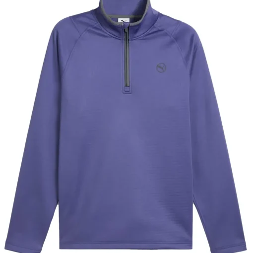 PUMA Men's Waffle Fleece Quarter Zip Golf Mid Layer