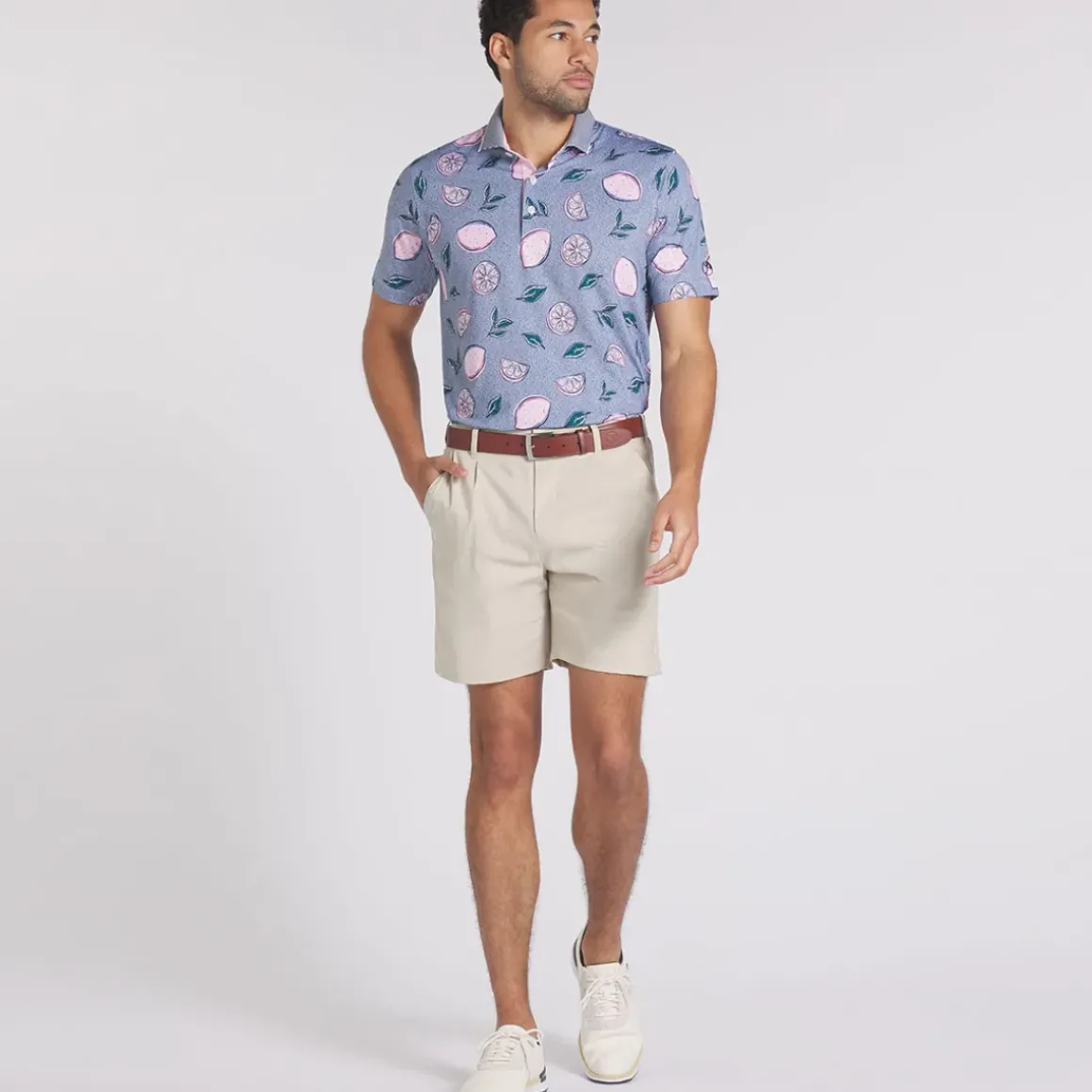 PUMA Men's X Arnold Palmer Pink Lemonade Golf Polo Shirt