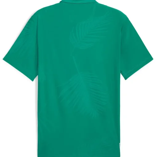 PUMA Men's X Palm Tree Cree Jacquard Golf Polo Shirt