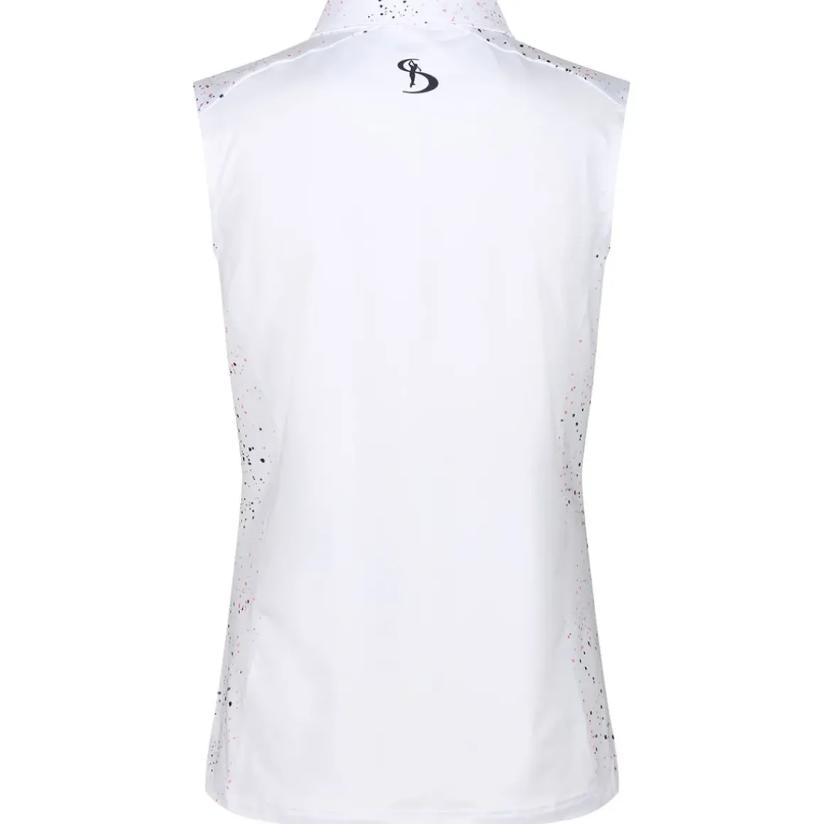 Stromberg Ladies Splatter Print Sleeveless Golf Polo Shirt