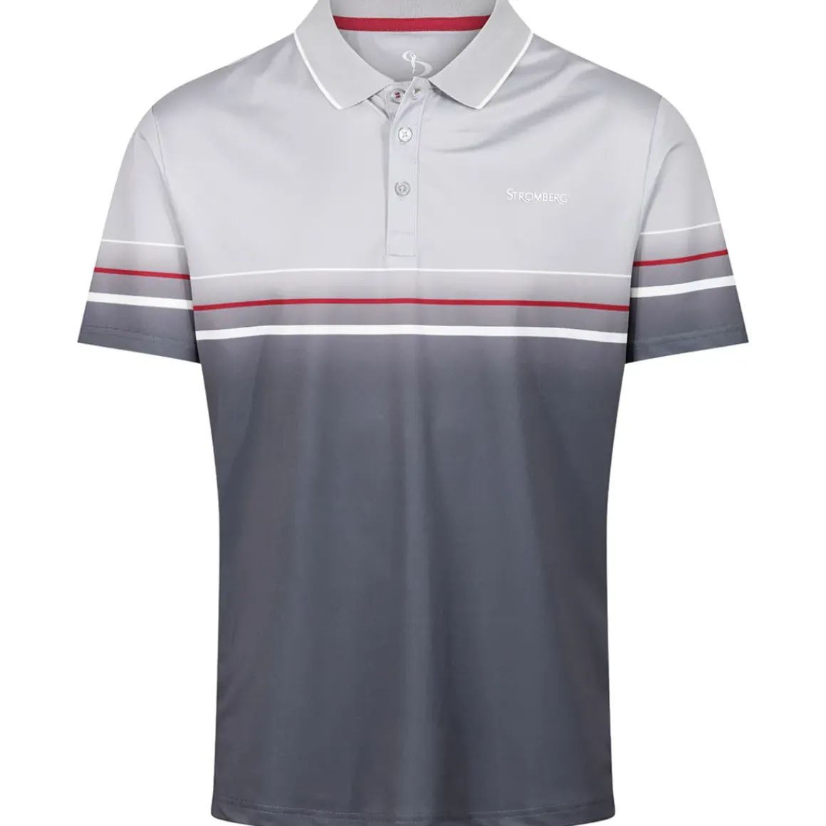 Stromberg Men's Colour Block Chest Stripe Golf Polo Shirt
