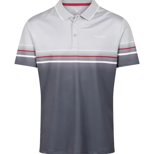 Stromberg Men's Colour Block Chest Stripe Golf Polo Shirt