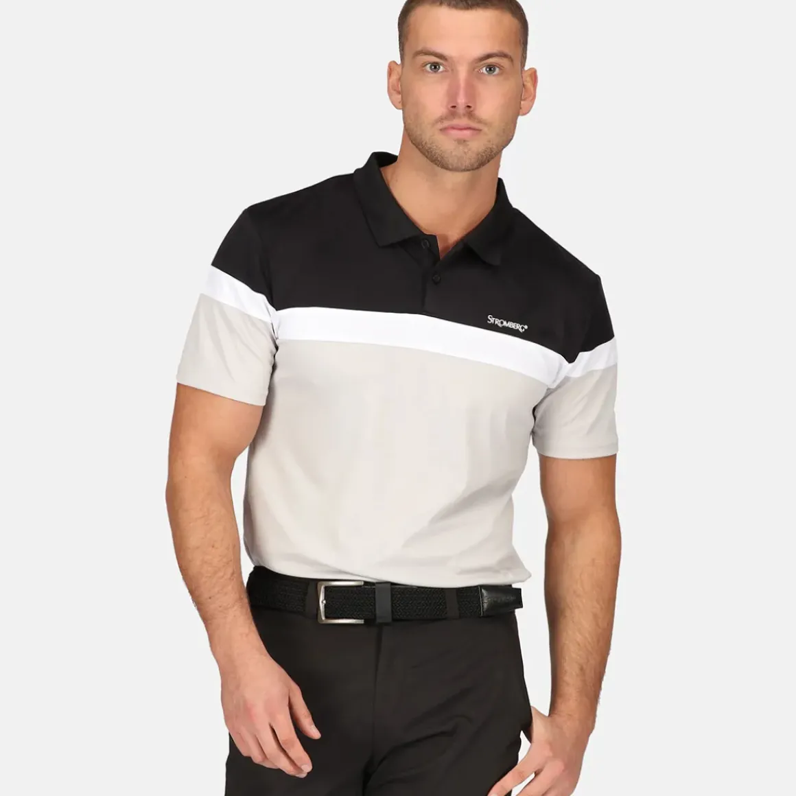 Stromberg Men's Eagle Stripe Golf Polo Shirt