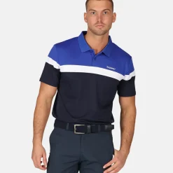 Stromberg Men's Eagle Stripe Golf Polo Shirt