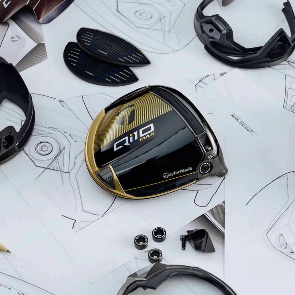 TaylorMade Qi10 Max Designer Series Black Gold Golf Driver