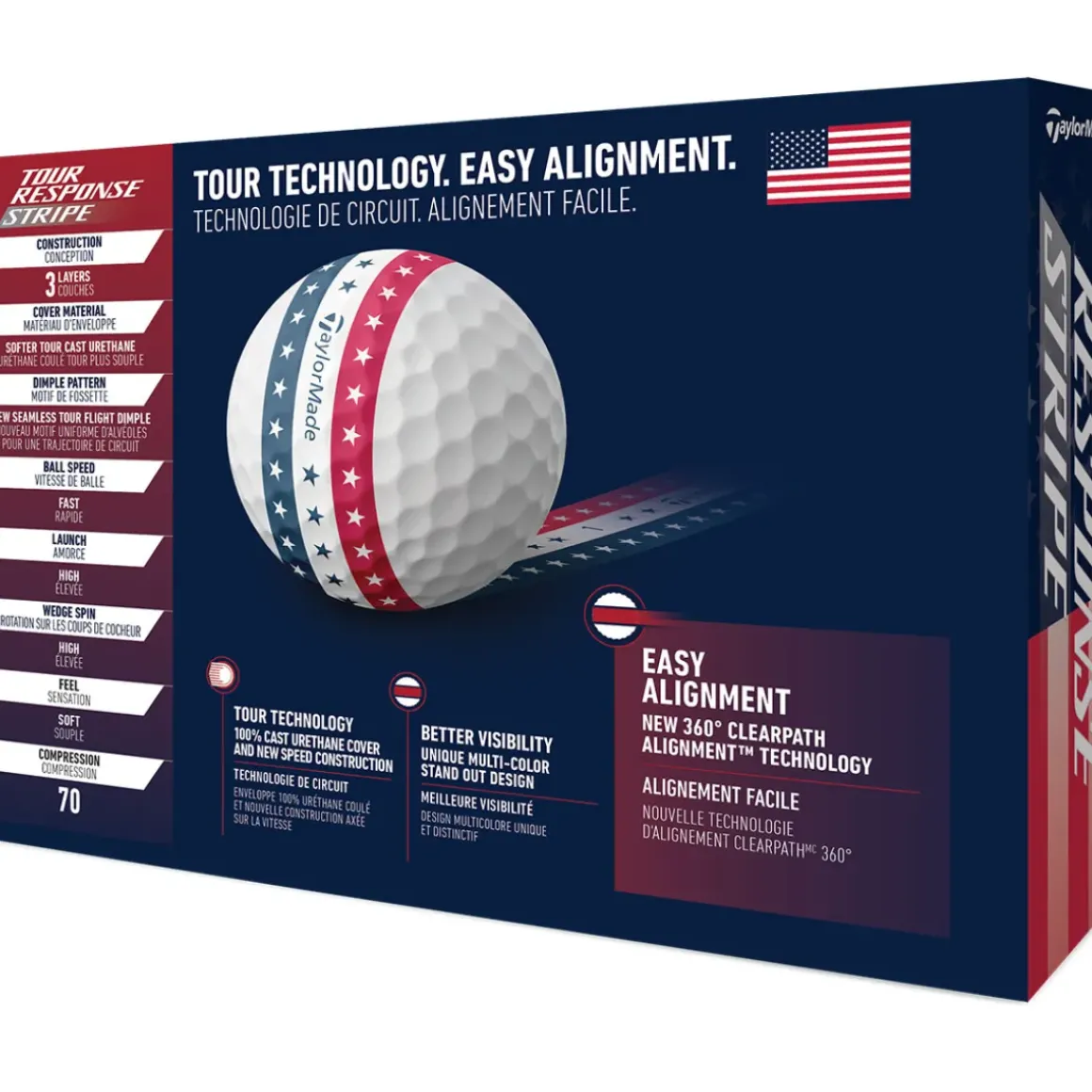 TaylorMade Tour Response Stripe 12 Golf Ball Pack