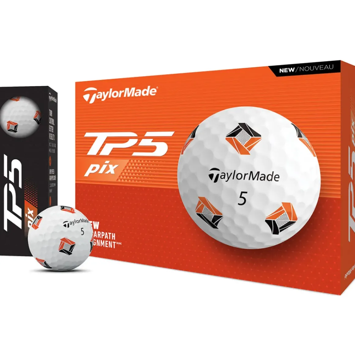 TaylorMade TP5 PIX 3 12 Golf Ball Pack