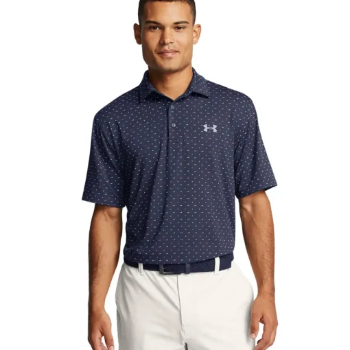 Under Armour Men's Playoff 3.0 On Green Printed Golf Polo Shirt