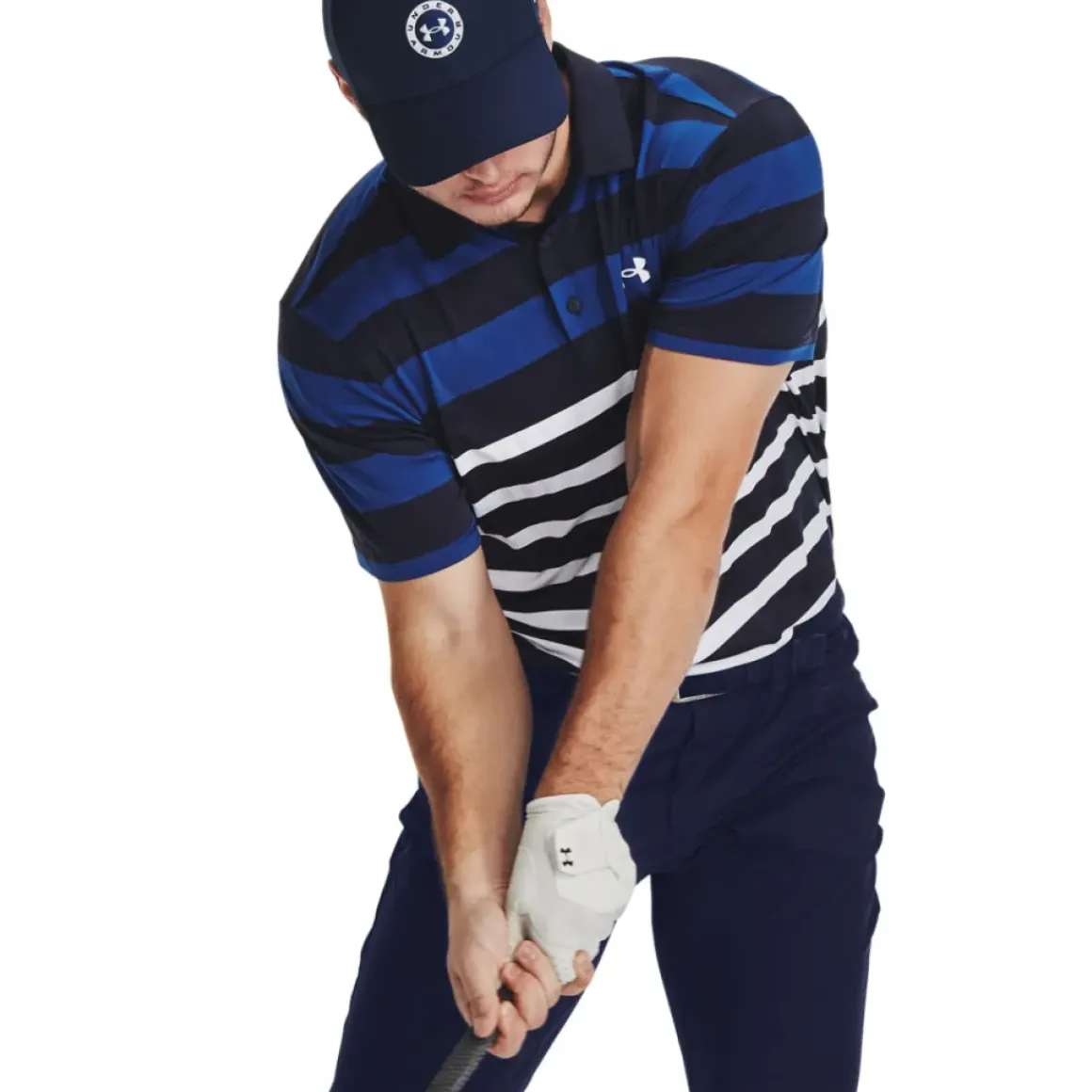 Under Armour Men's Playoff 3.0 Rugby YD Stripe Golf Polo Shirt